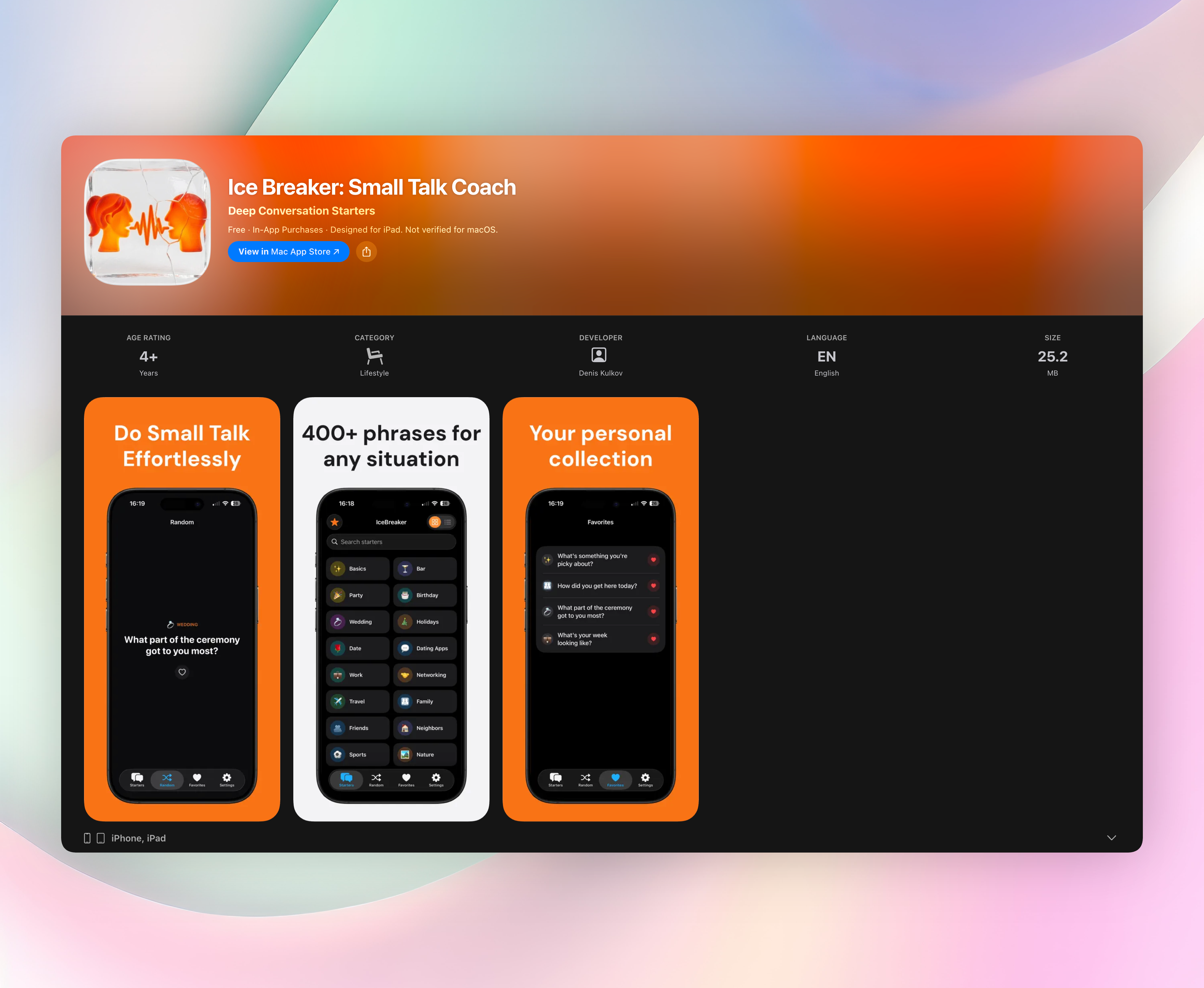 Ice Breaker: Small Talk Coach screenshot