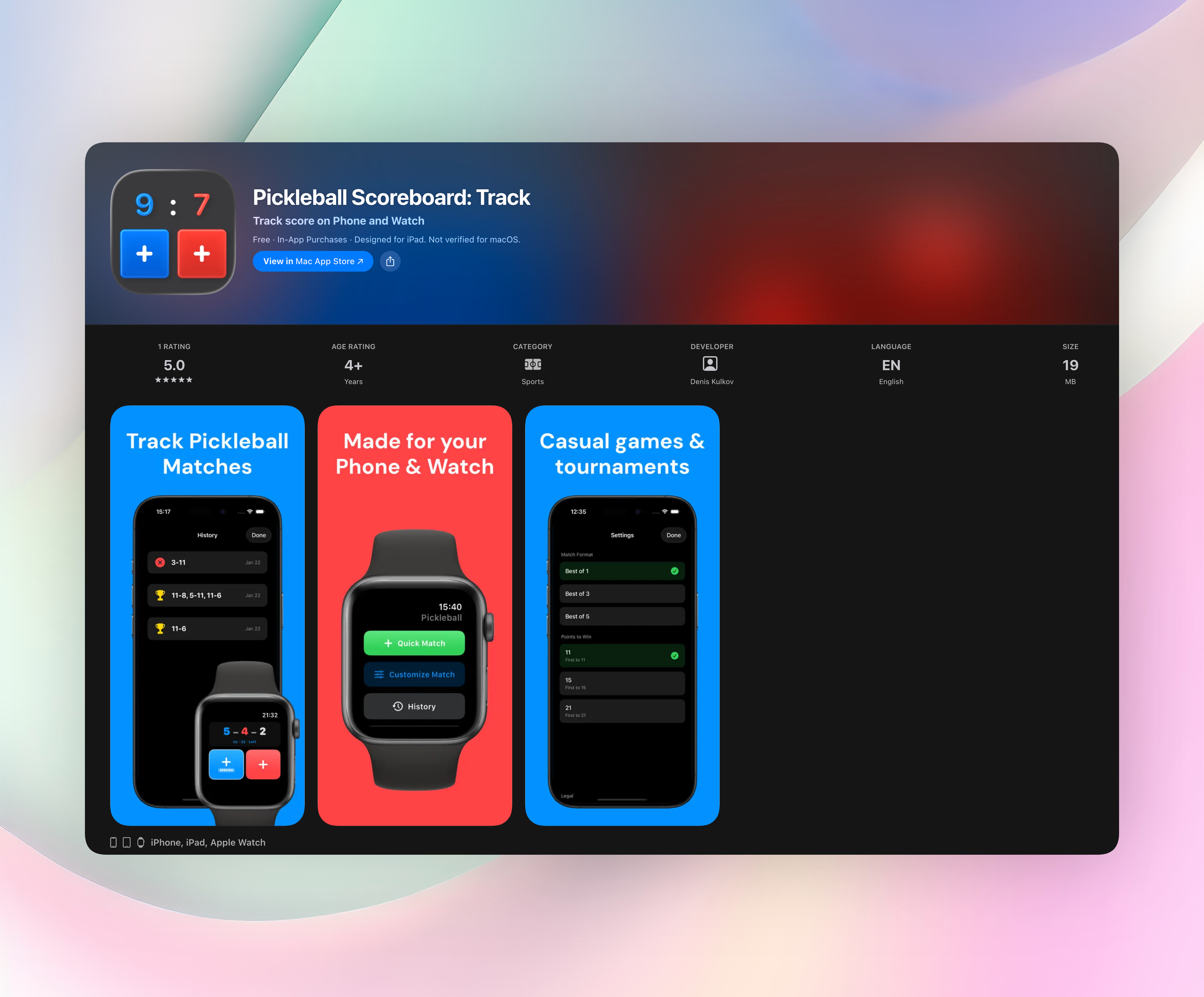 Pickleball Scoreboard: Track screenshot
