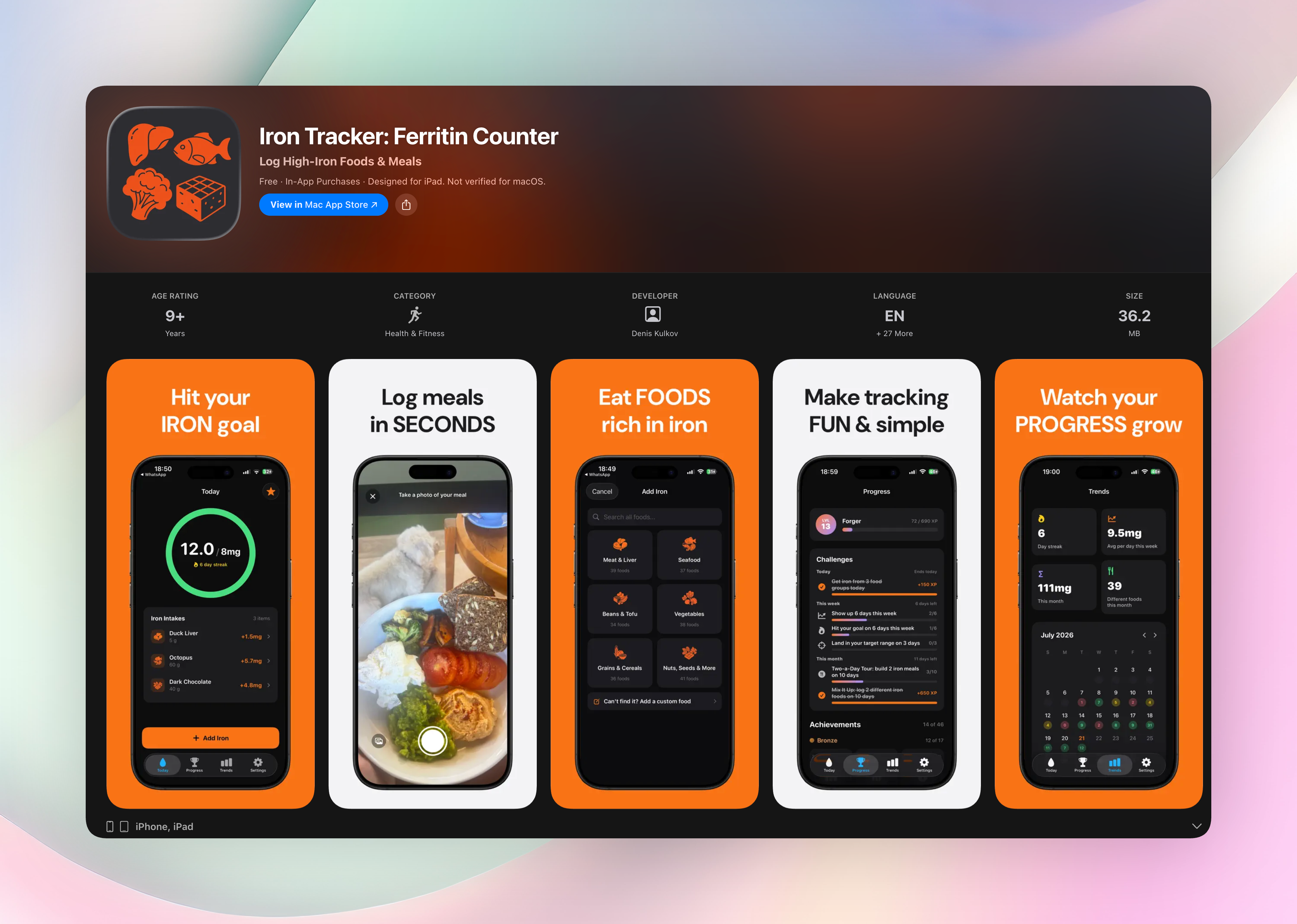 Iron Tracker: Ferritin Counter screenshot